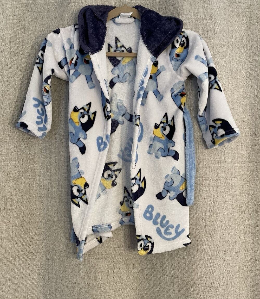 Bluey Unisex Bathrobe Size 4T/5T NWOT